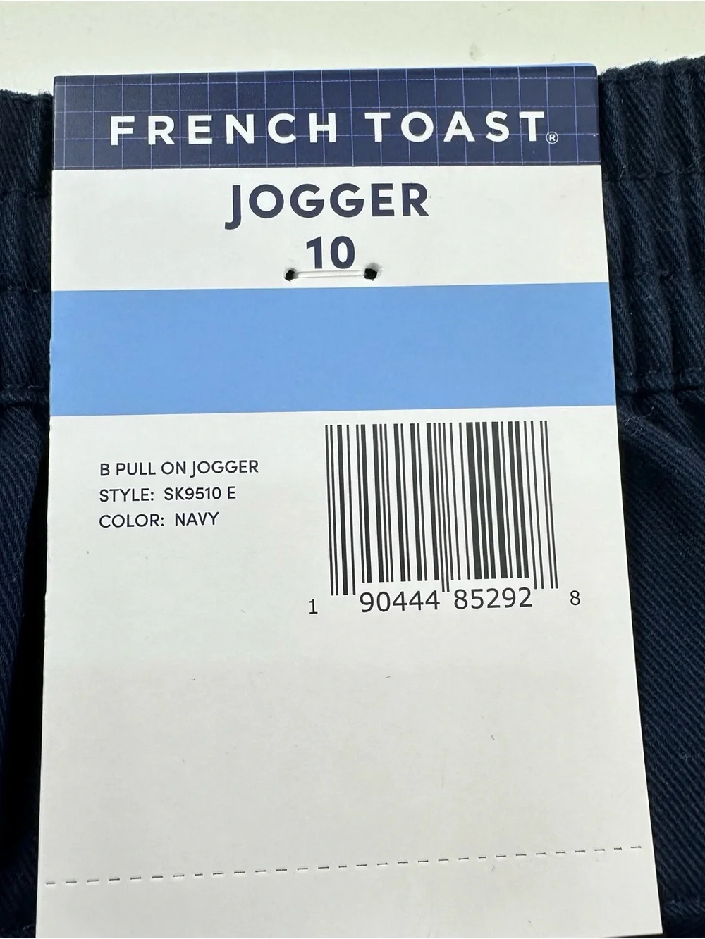 French Toast Navy Elastic Waist Jogger Pants